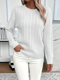 Women's Cable Knit Sweater Relaxed Fit