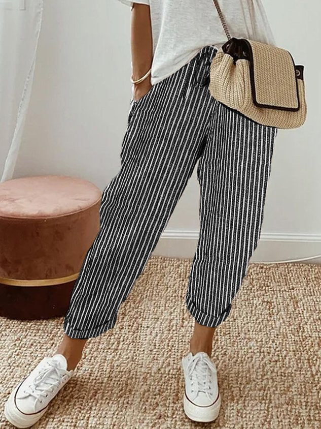 Women’s Relaxed Drawstring Jogger Pants with Pockets
