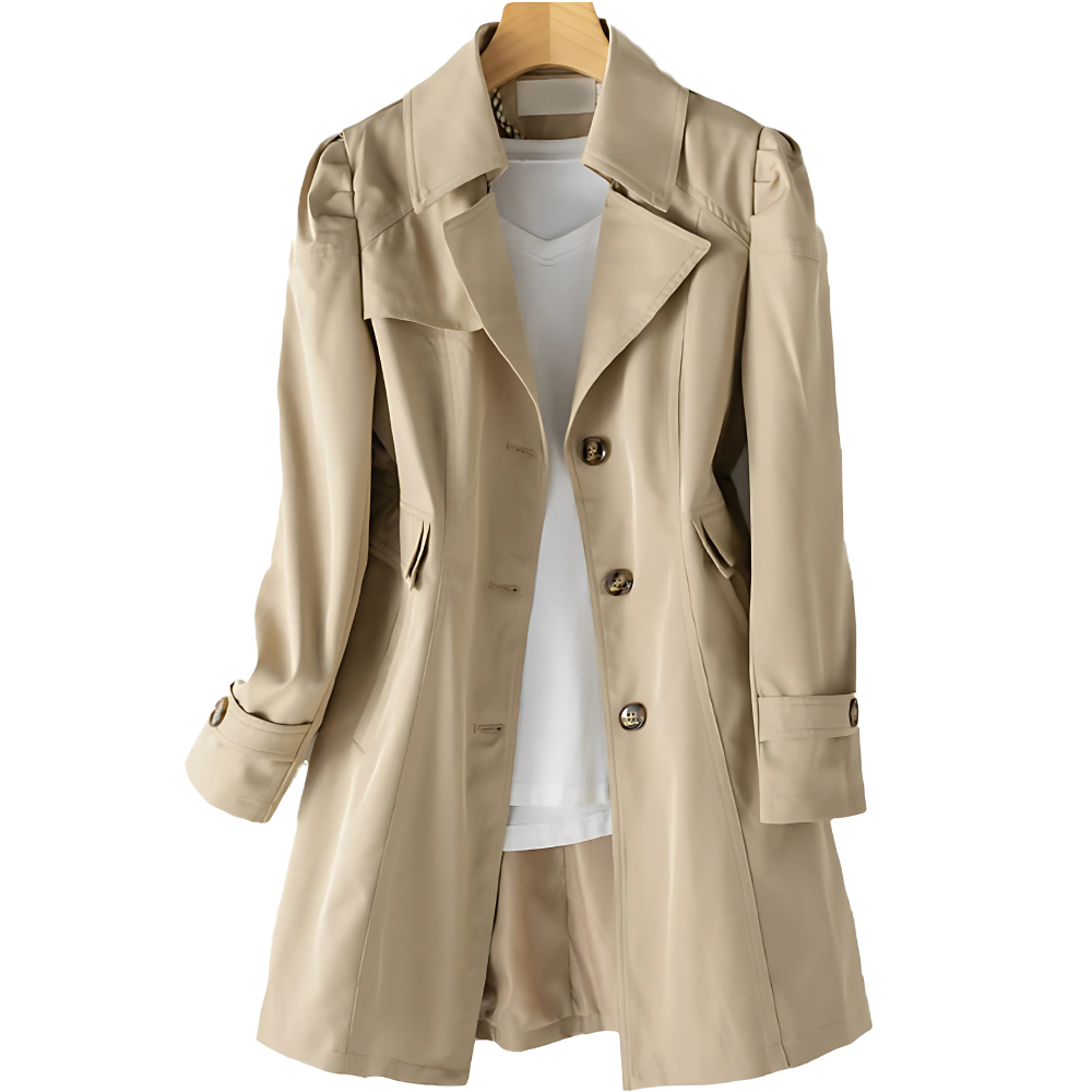 Women's Classic Button Front Trench Coat