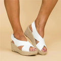 Casual Cross-Strap Wedge Sandals for Women