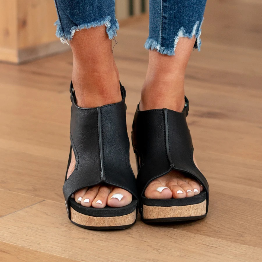 Comfort Wedge Sandals with Slingback Strap
