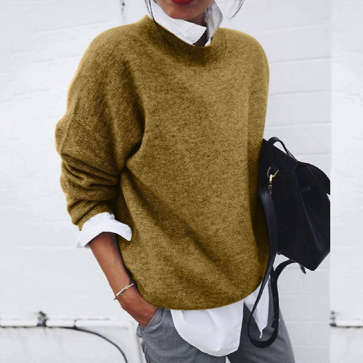 Women's Oversized Soft Knit Crew Neck Sweater