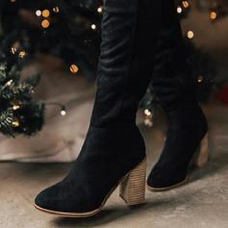 Women's Block Heel Knee-High Boots