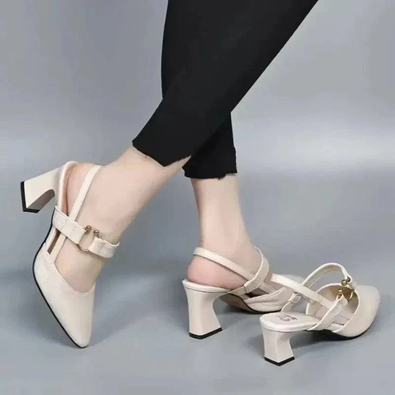 Elegant Double-Strap Slingback Heels