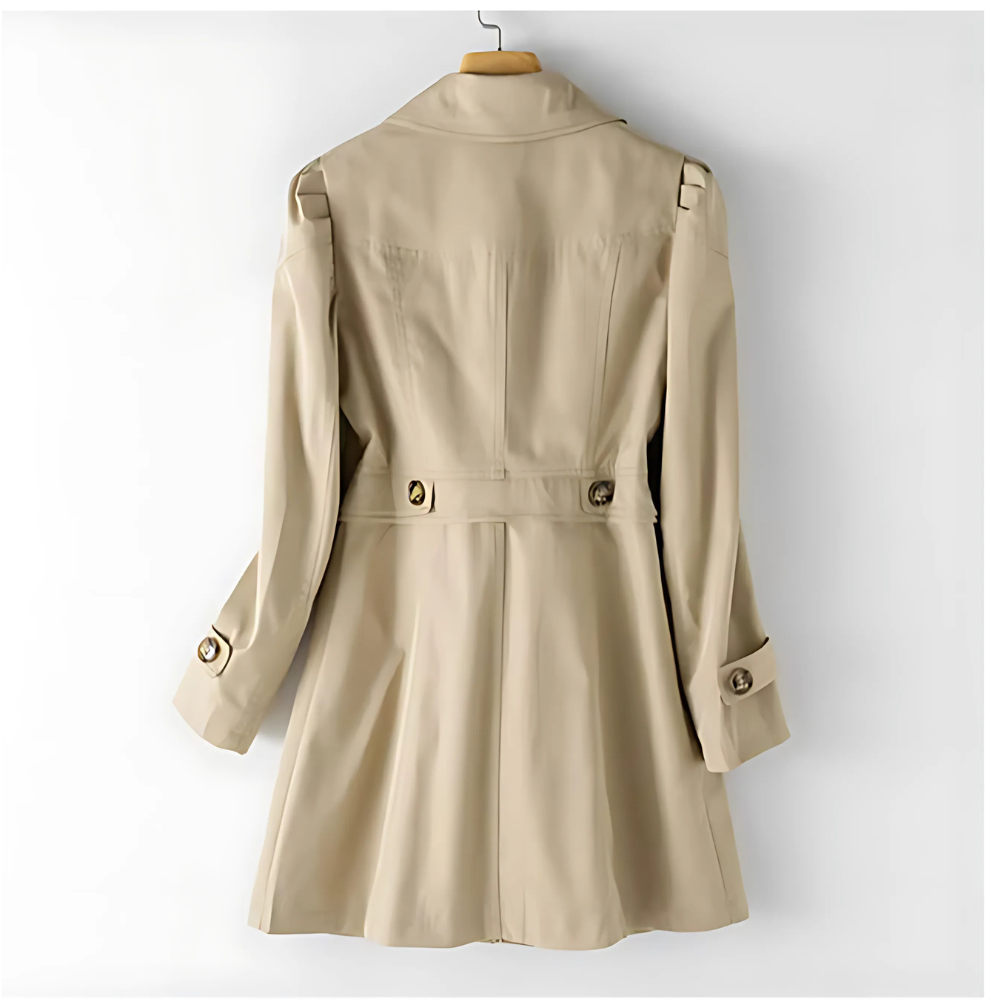 Women's Classic Button Front Trench Coat