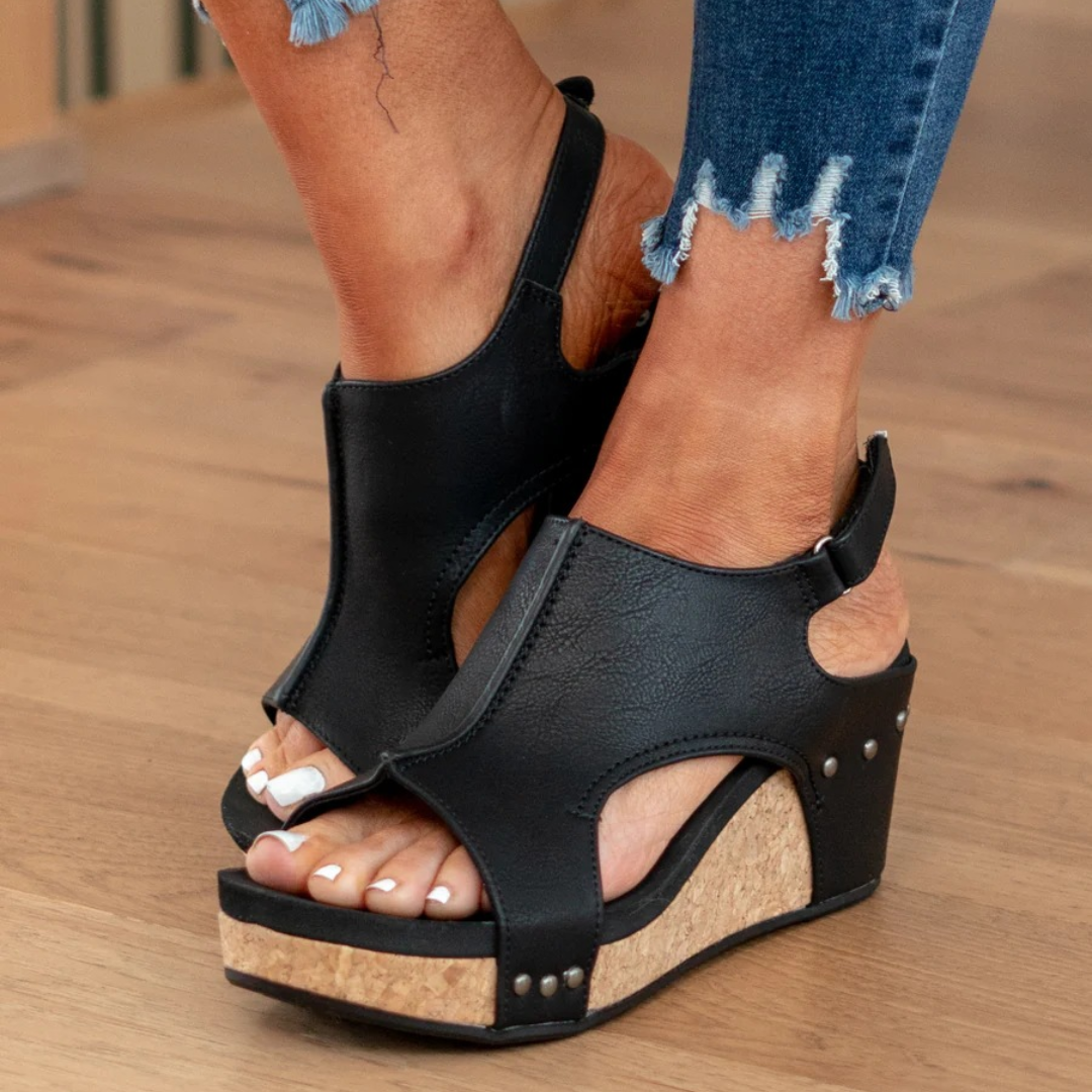 Comfort Wedge Sandals with Slingback Strap