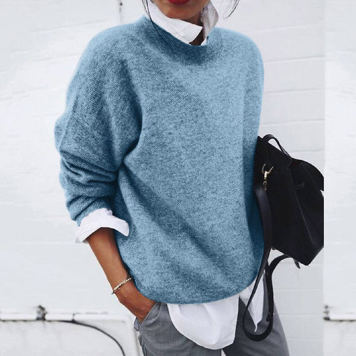 Women's Oversized Soft Knit Crew Neck Sweater