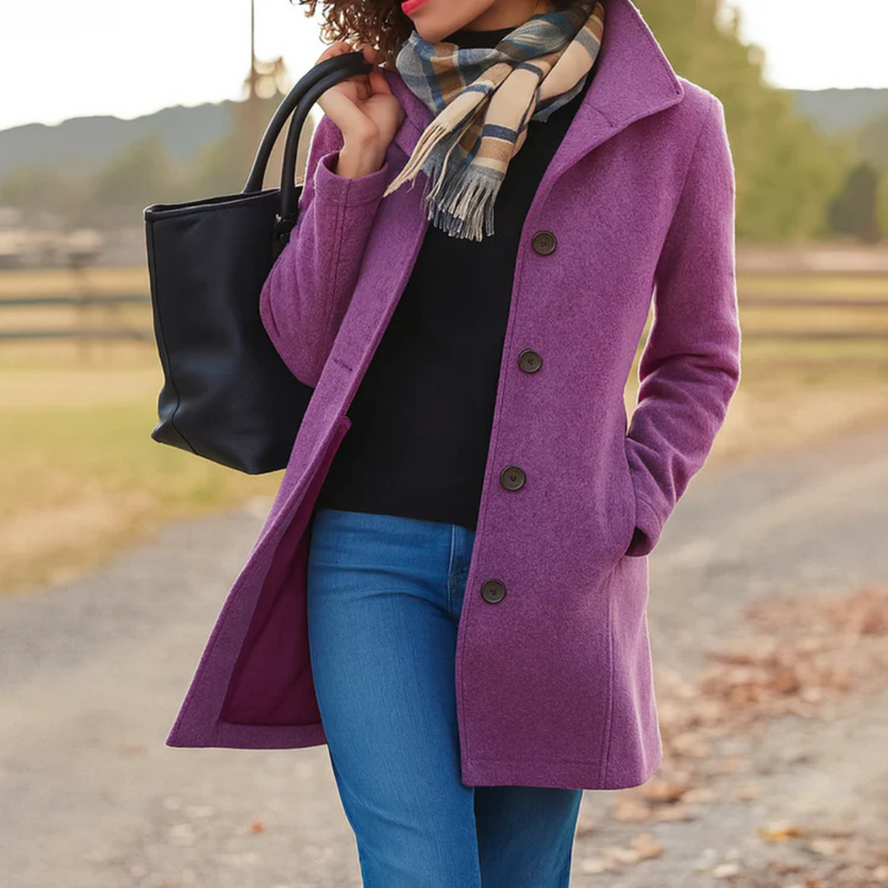 Women's Classic Button Front Coat