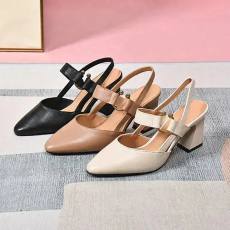 Elegant Double-Strap Slingback Heels