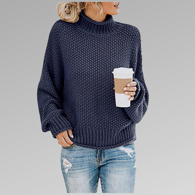 Women's Chunky Cable Knit Turtleneck Sweater