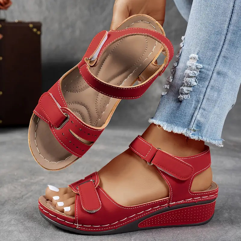 Women's Adjustable Strap Comfort Wedge Sandals