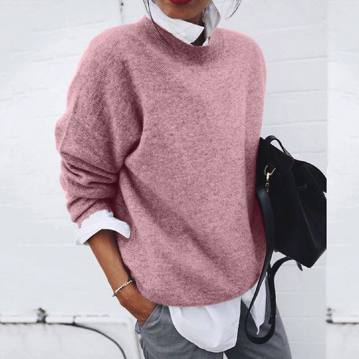 Women's Oversized Soft Knit Crew Neck Sweater