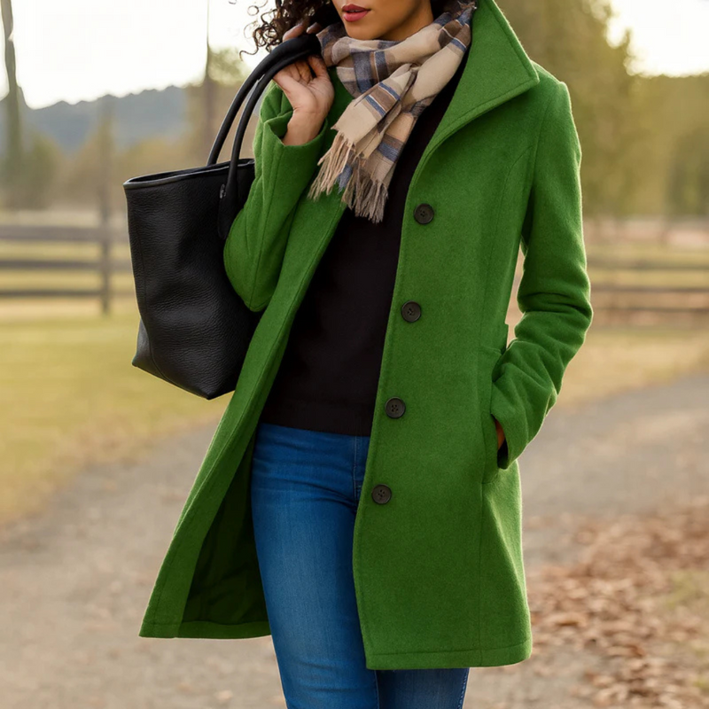 Women's Classic Button Front Coat