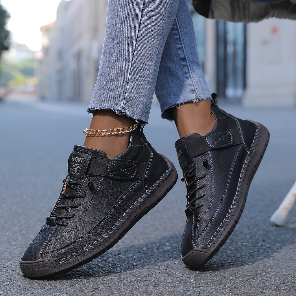 Casual Lace-Up Comfort Sneakers with Flexible Sole