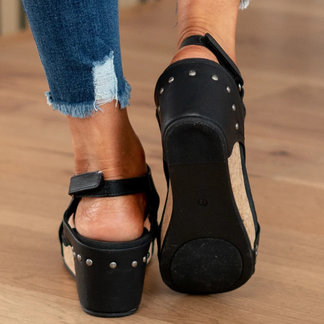 Comfort Wedge Sandals with Slingback Strap