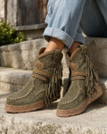 Women's Vintage Fringe Western Boots