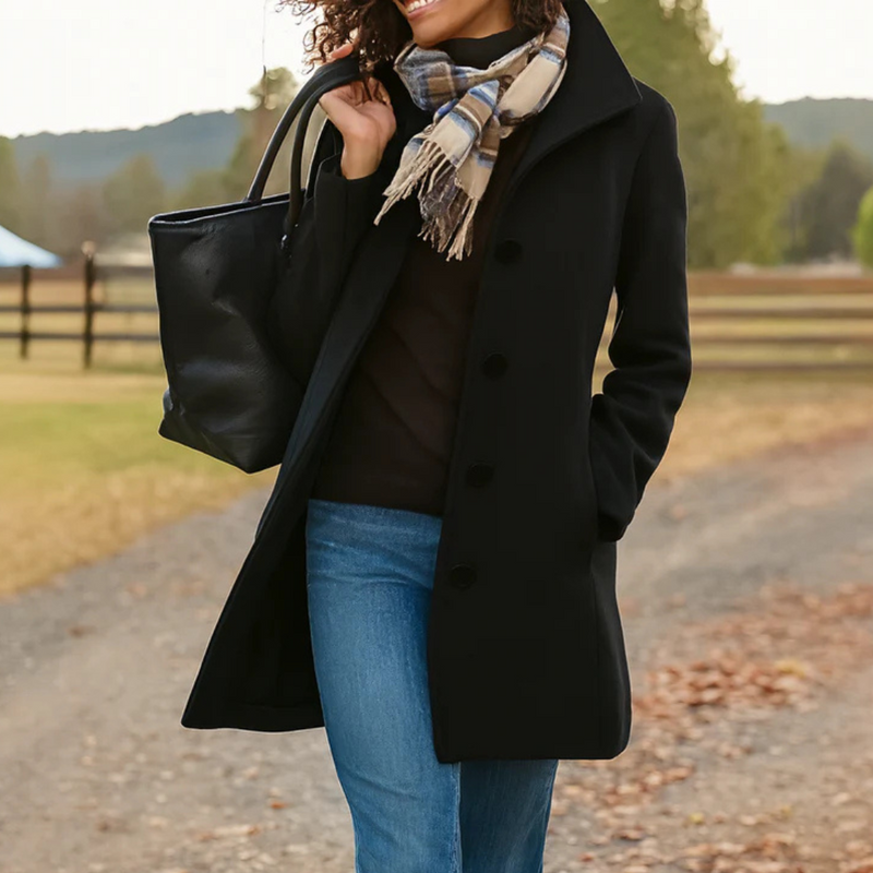Women's Classic Button Front Coat