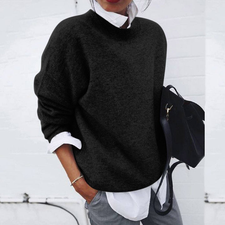 Women's Oversized Soft Knit Crew Neck Sweater