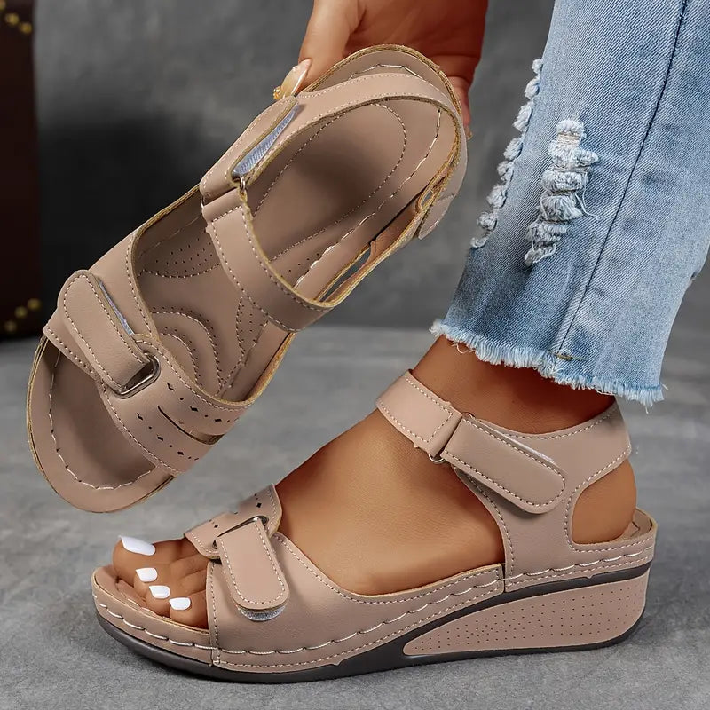 Women's Adjustable Strap Comfort Wedge Sandals