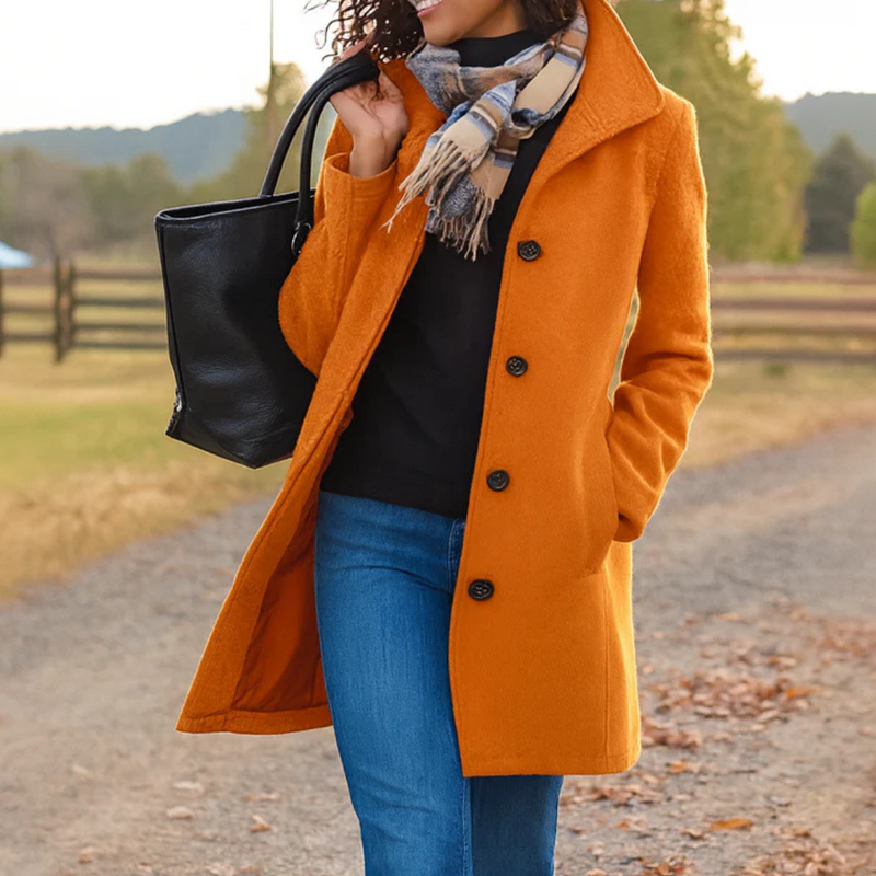 Women's Classic Button Front Coat