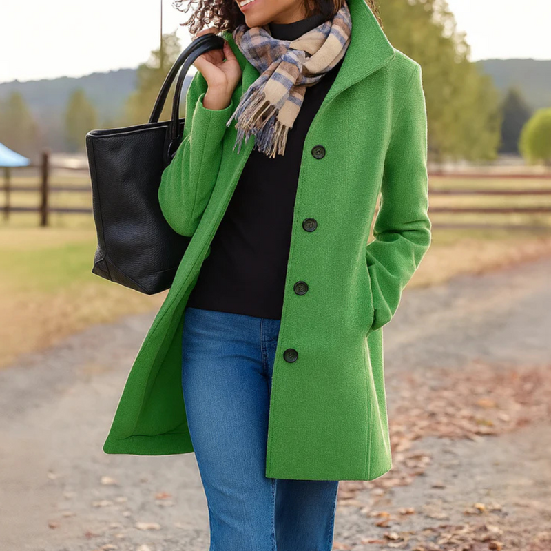 Women's Classic Button Front Coat