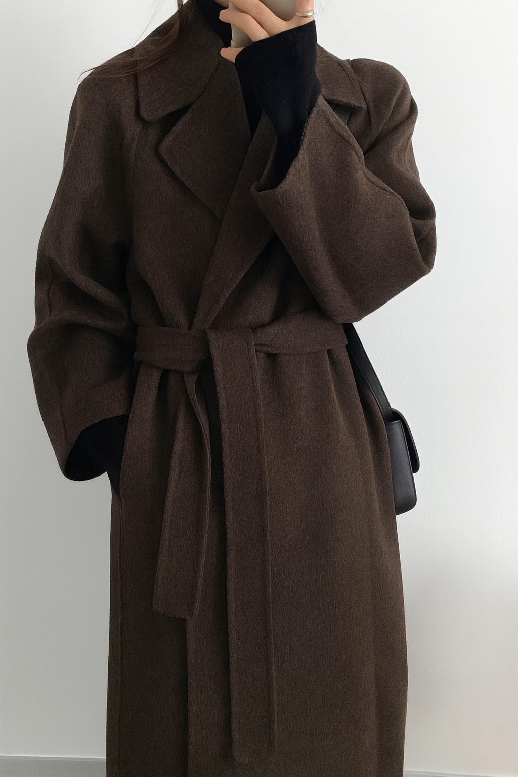 Women's Oversized Belted Longline Coat