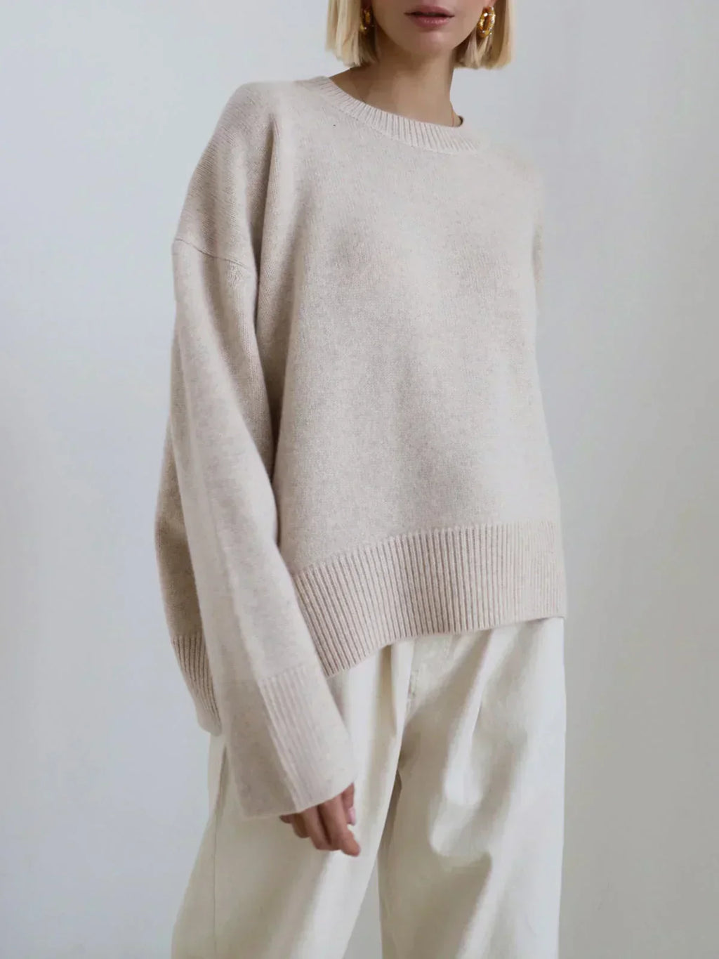 Women's Oversized Crew Neck Sweater