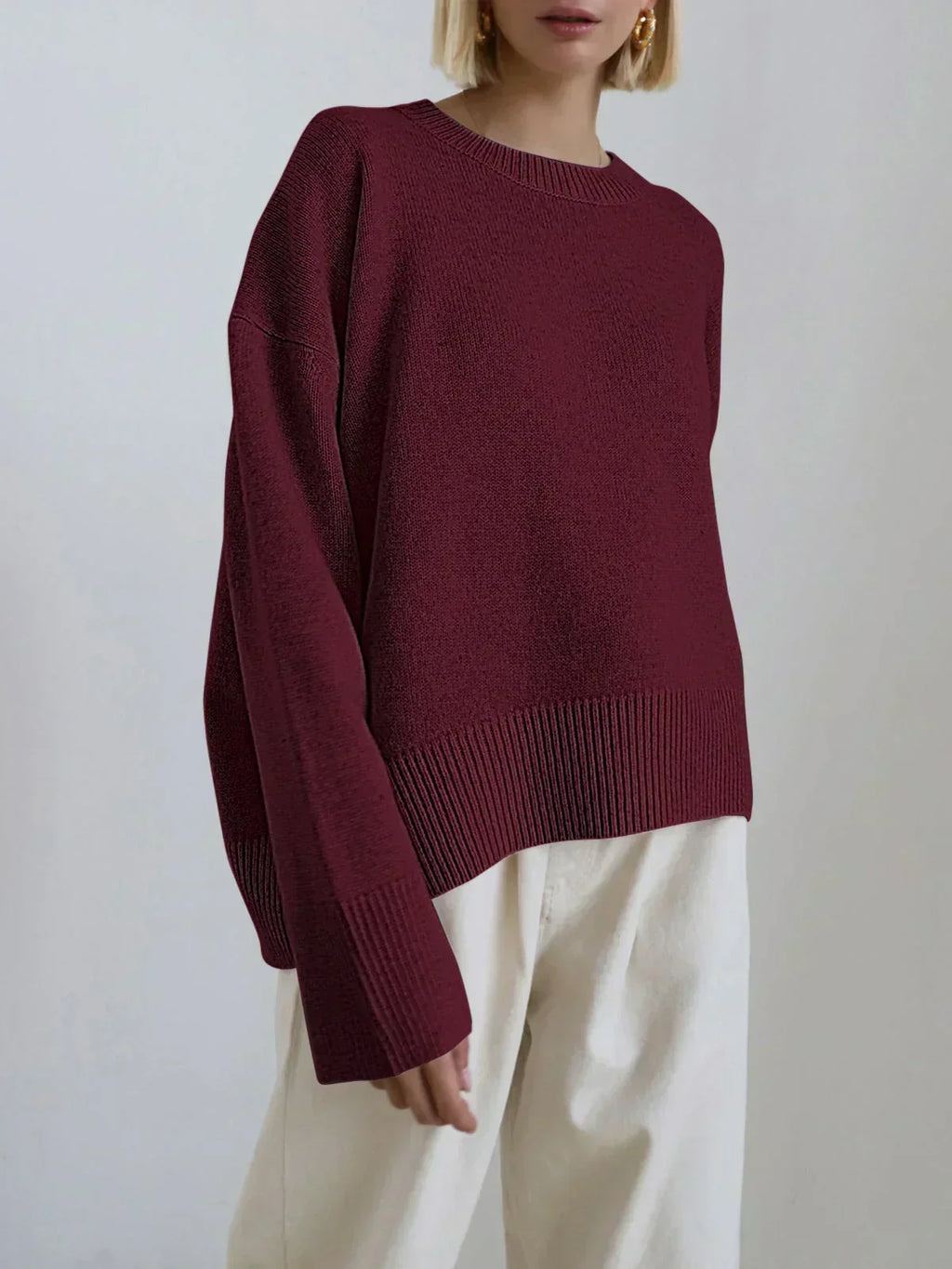 Women's Oversized Crew Neck Sweater