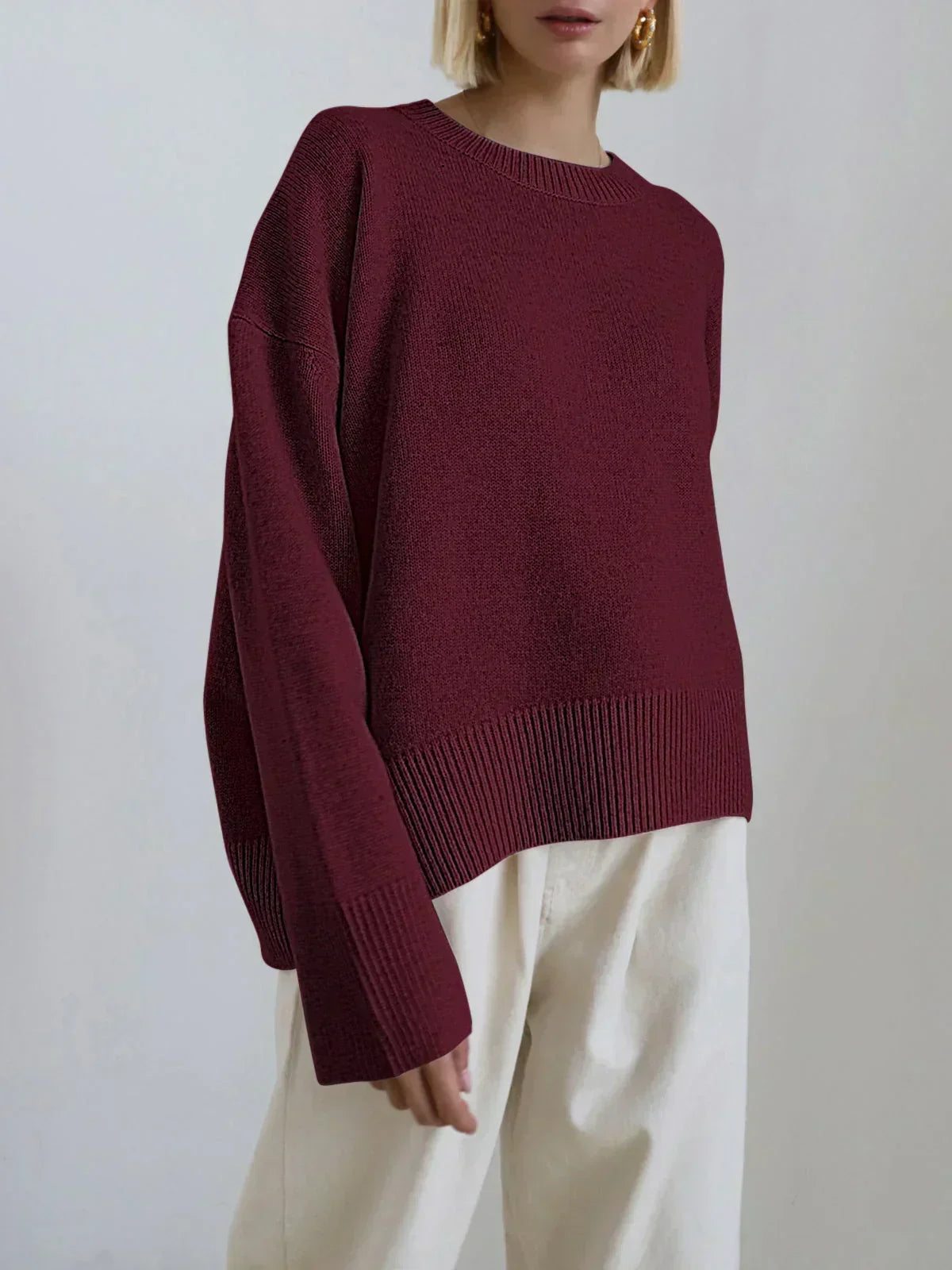 Women's Oversized Crew Neck Sweater