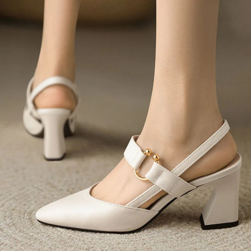 Elegant Double-Strap Slingback Heels