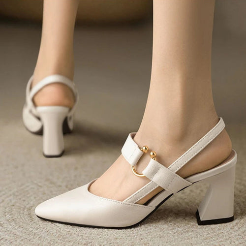Elegant Double-Strap Slingback Heels