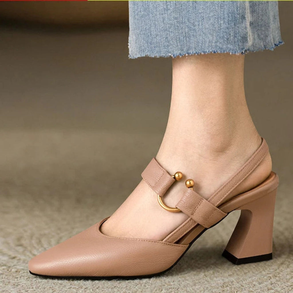 Elegant Double-Strap Slingback Heels