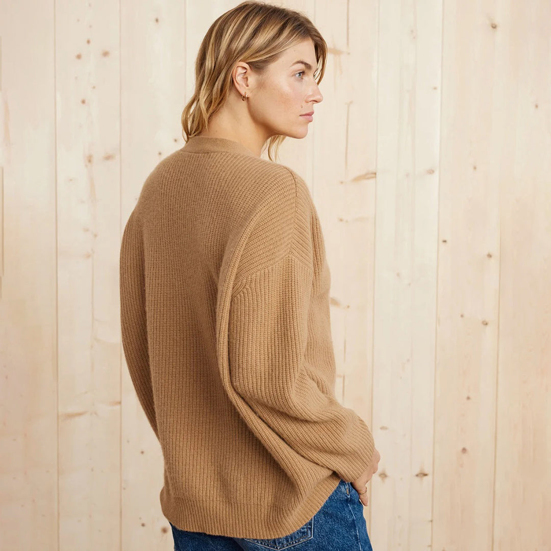 Women’s Oversized Button-Front Knit Cardigan Sweater