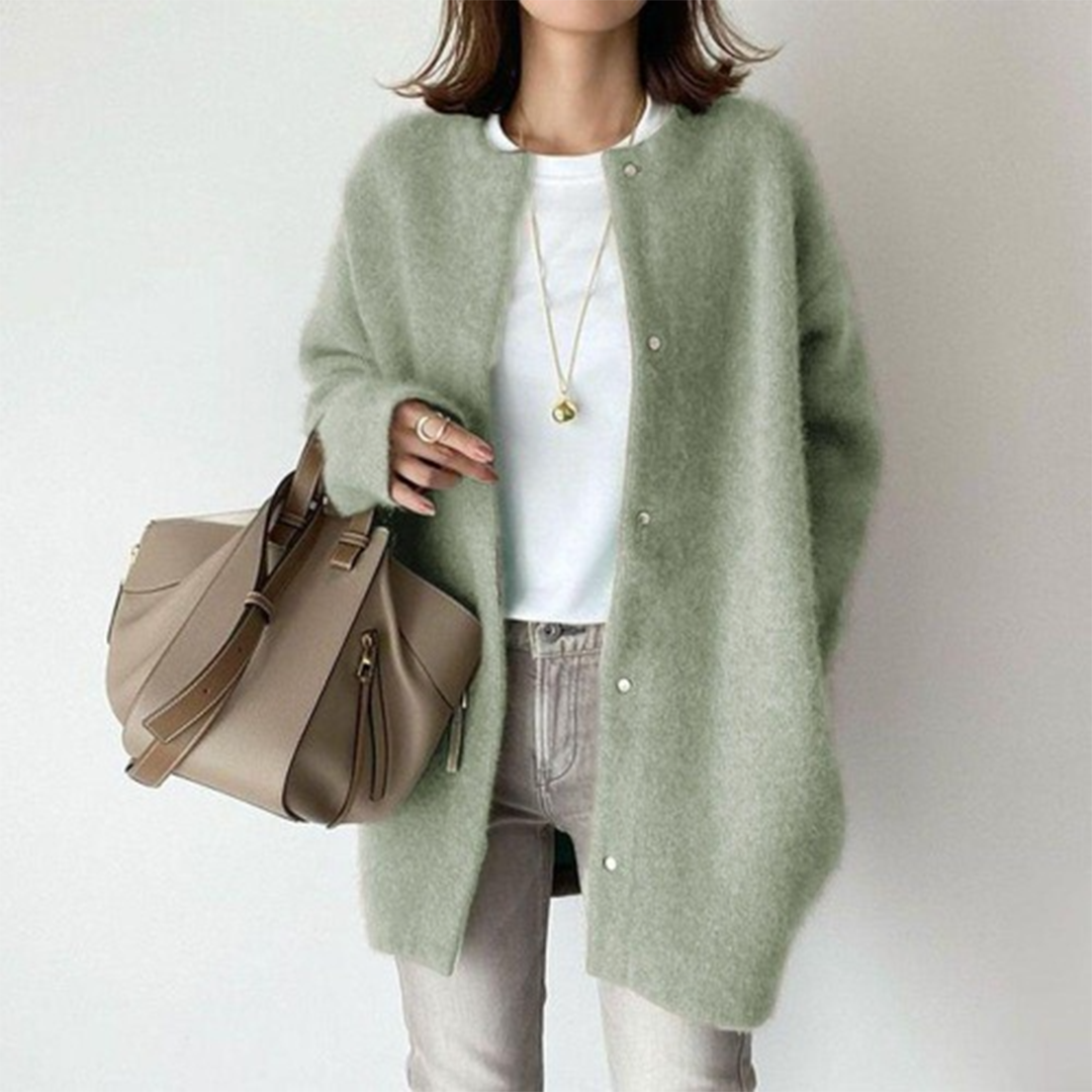 Women's Long Knit Relaxed Fit Cardigan