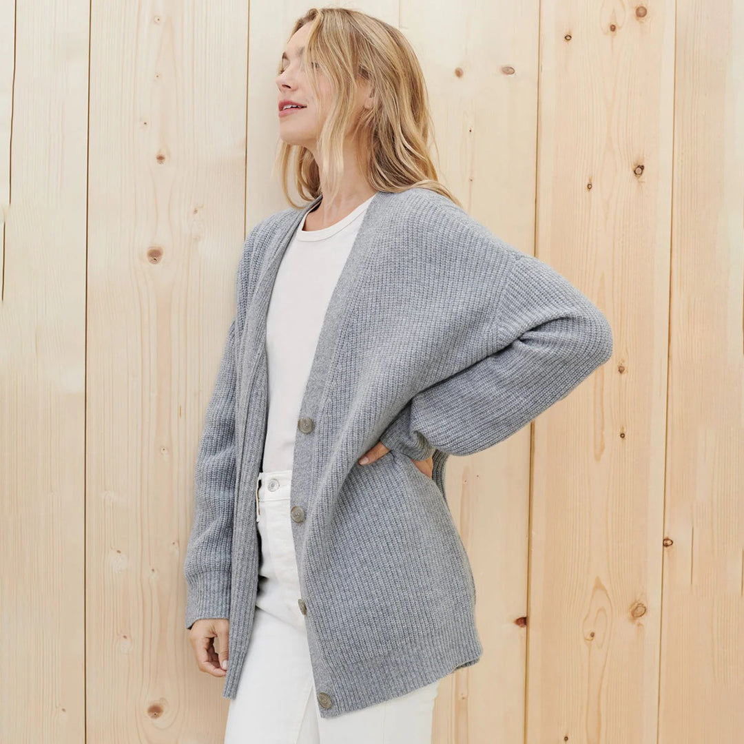 Women’s Oversized Button-Front Knit Cardigan Sweater