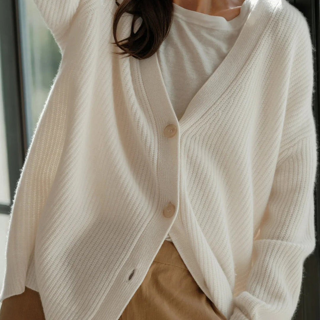 Women’s Oversized Button-Front Knit Cardigan Sweater