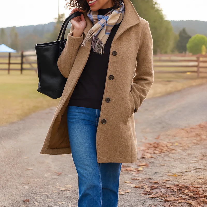 Women's Classic Button Front Coat