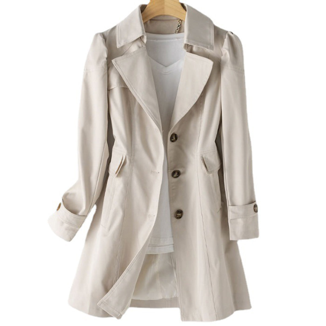 Women's Classic Button Front Trench Coat
