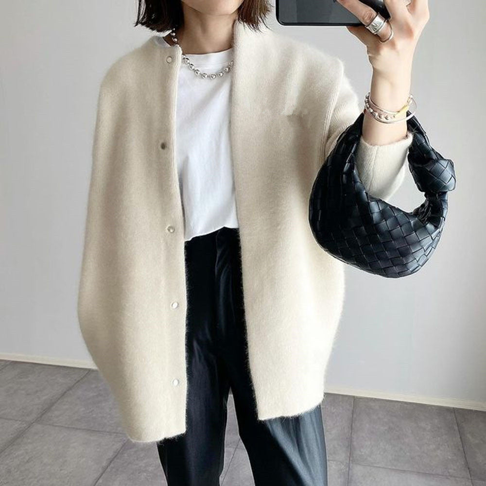 Women's Oversized Button Front Knit Cardigan