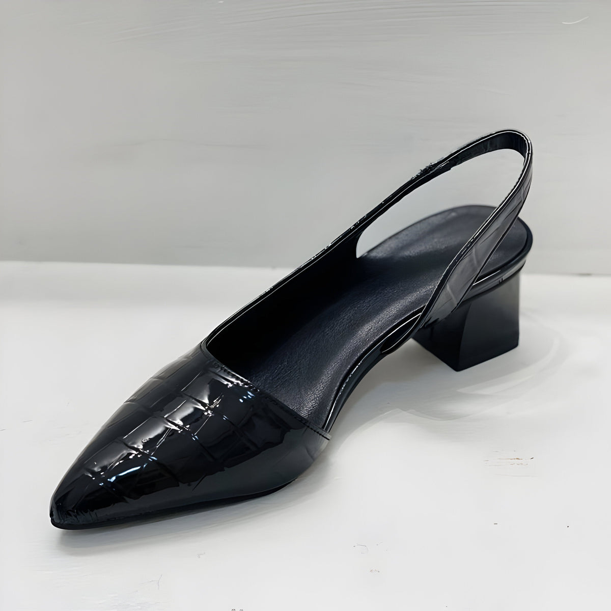 Pointed Toe Slingback Low Heel Pumps