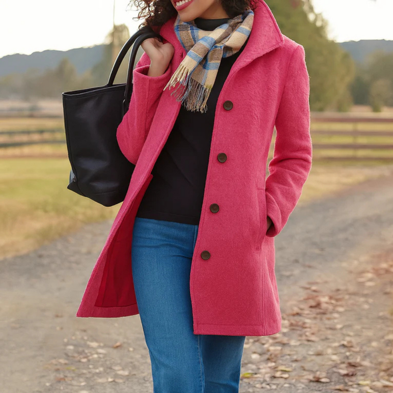 Women's Classic Button Front Coat