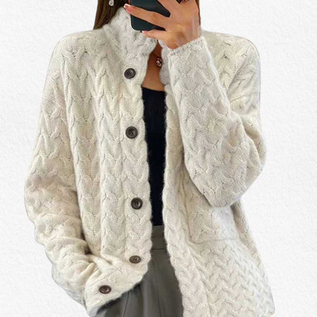 Women's Knitted Cardigan Open Front Relaxed Fit