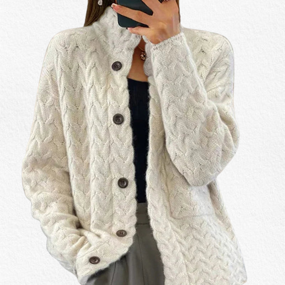 Women's Knitted Cardigan Open Front Relaxed Fit