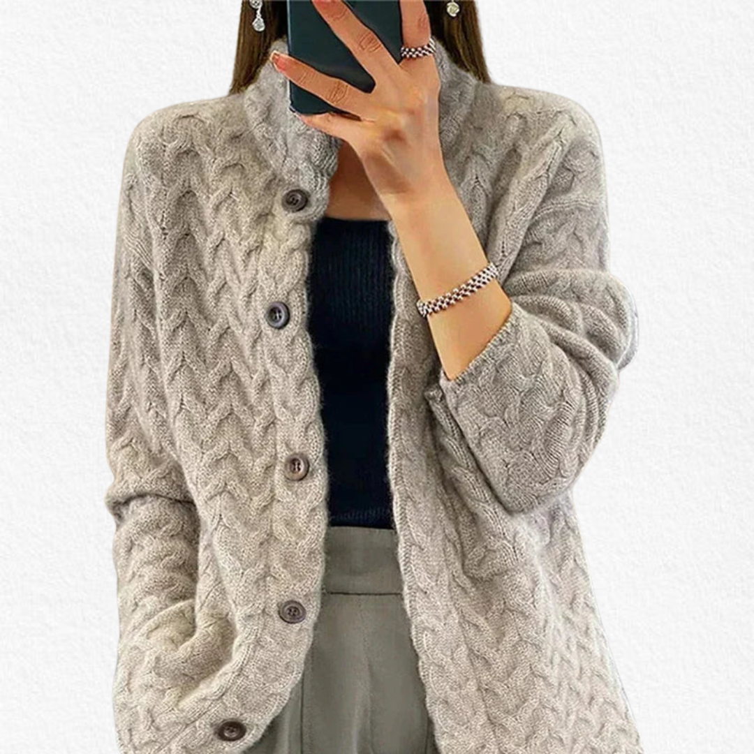 Women's Knitted Cardigan Open Front Relaxed Fit
