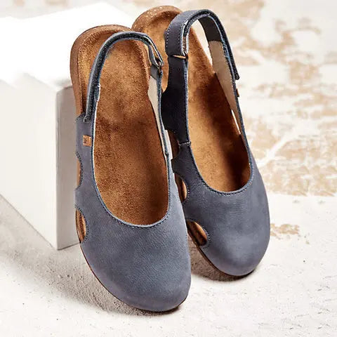 Comfort Slingback Flats with Cut-Out Design
