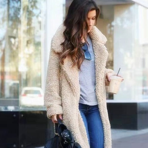Women's Teddy Fleece Longline Coat