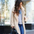 Women's Teddy Fleece Longline Coat