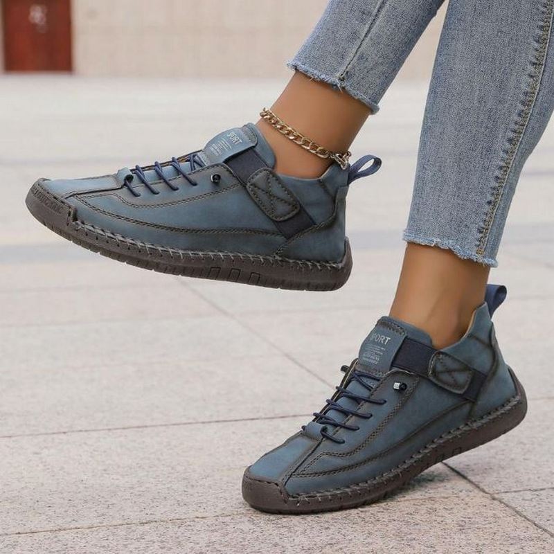 Casual Lace-Up Comfort Sneakers with Flexible Sole