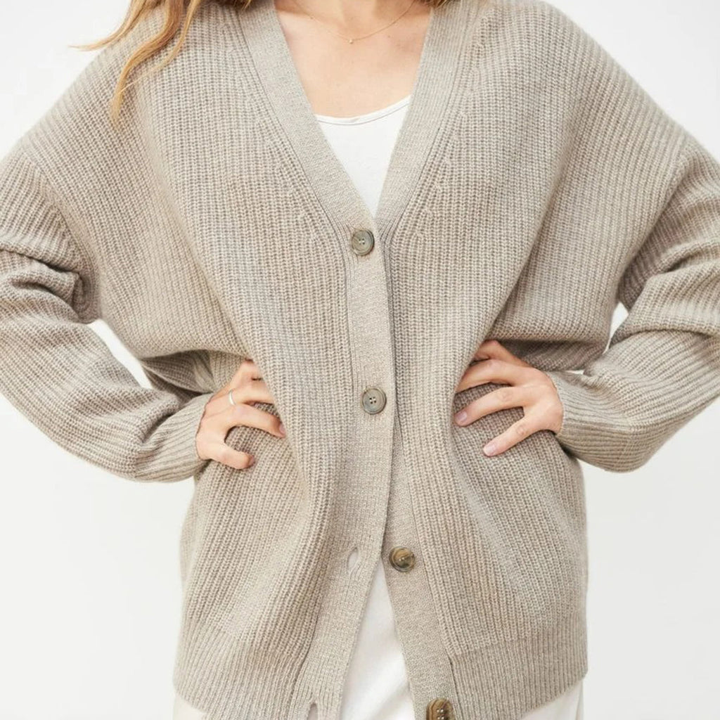 Women’s Oversized Button-Front Knit Cardigan Sweater