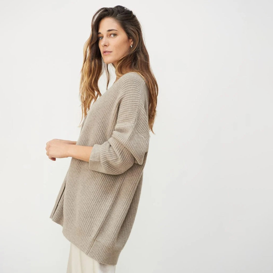 Women’s Oversized Button-Front Knit Cardigan Sweater